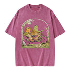 Frog And Toad Book Vintage Unisex Washed T-shirt