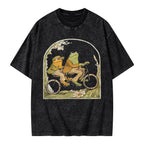 Frog And Toad Book Vintage Unisex Washed T-shirt
