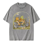 Frog And Toad Book Vintage Unisex Washed T-shirt