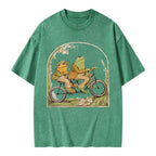 Frog And Toad Book Vintage Unisex Washed T-shirt