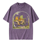 Frog And Toad Book Vintage Unisex Washed T-shirt