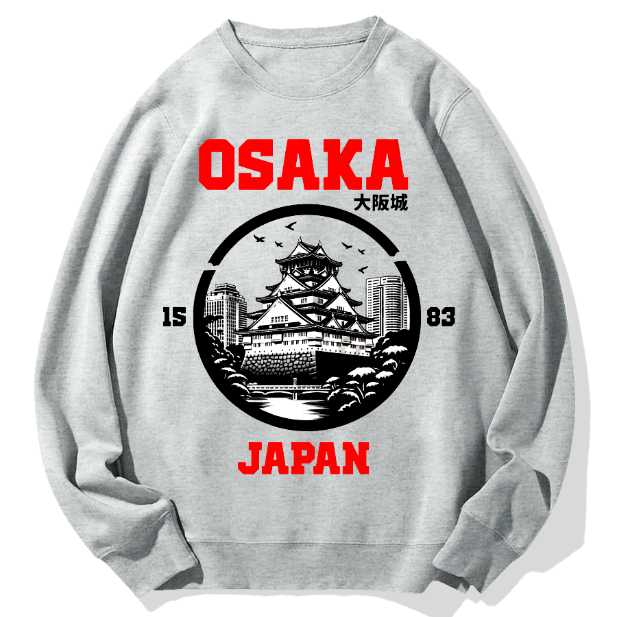 Osaka Castle Geek Cotton Sweatshirt