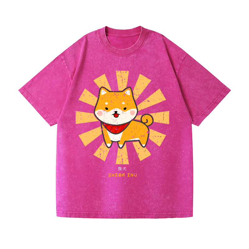 Shiba Inu Vintage Wash Japanese Design T-Shirt