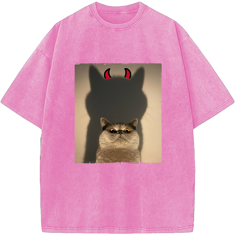 Unisex Sweet Face Evil Intentions Vintage Washed T-Shirt
