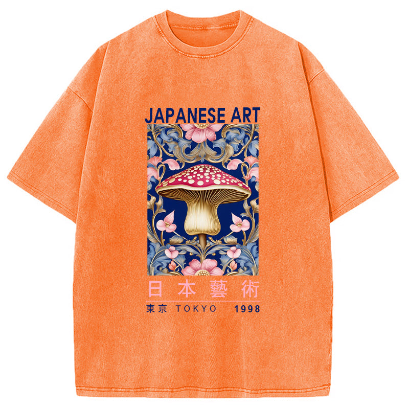 Blue Mushroom Vintage Washed T-Shirt