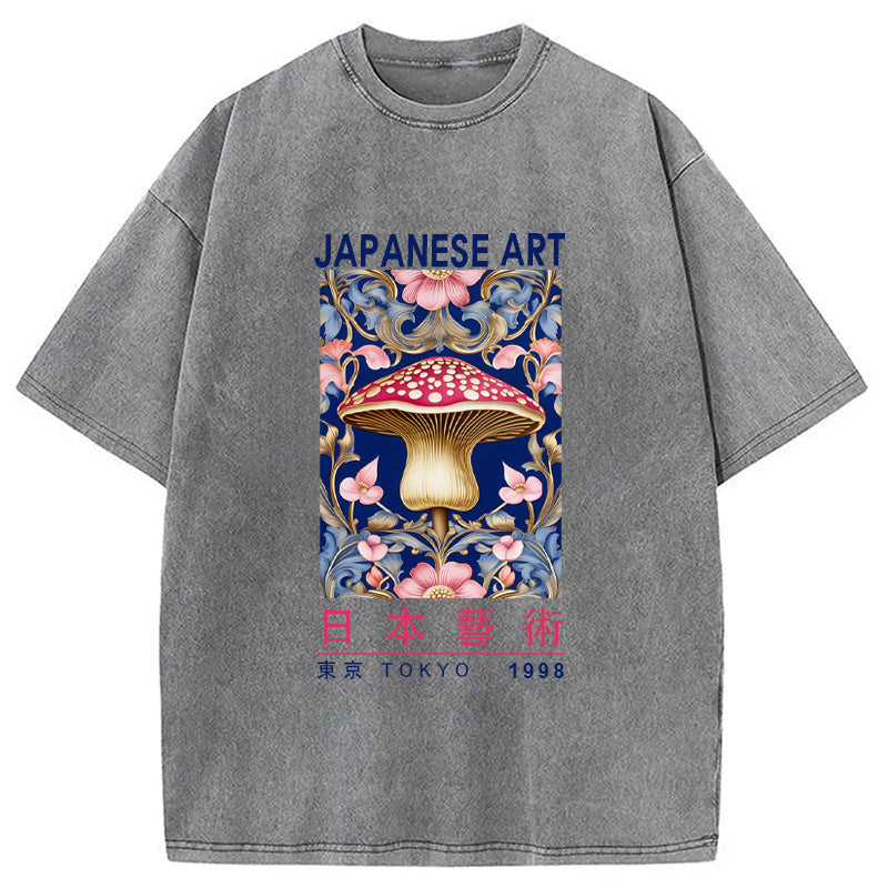 Blue Mushroom Vintage Washed T-Shirt