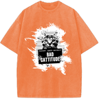 Criminal Cat – Bad Cattitude Vintage Washed T-Shirt