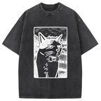 Cat's Hateful Eyes Washed T-Shirt
