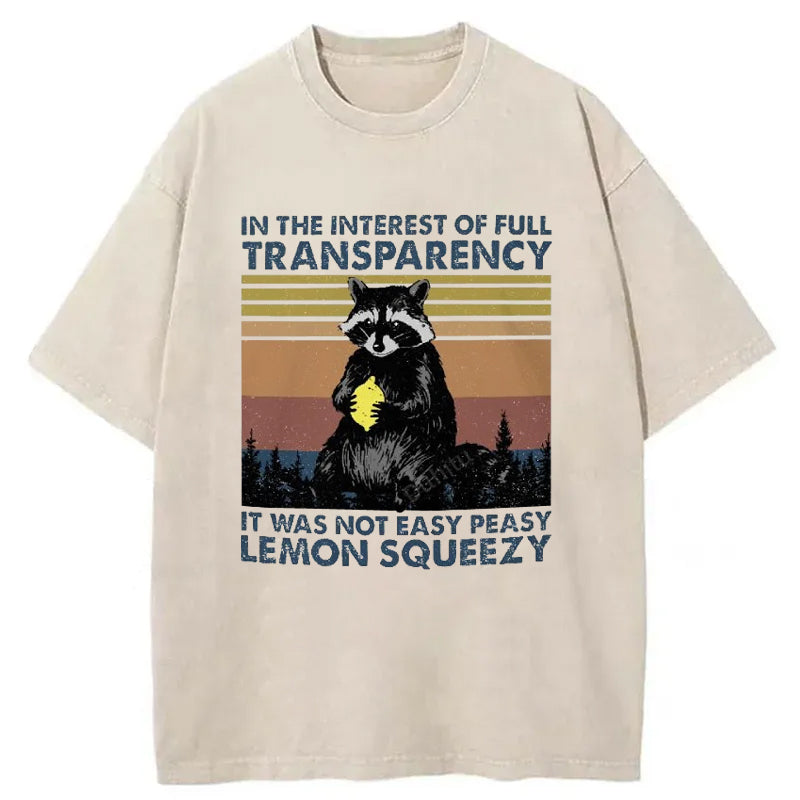 In The Interest Of Full Transparency Washed T-Shirt