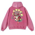 Frog Vintage Washed Cotton Back Art Hoodie