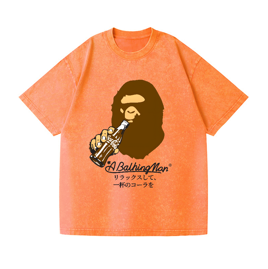 Coca Cola Ape Vintage Wash Japanese Design T-Shirt