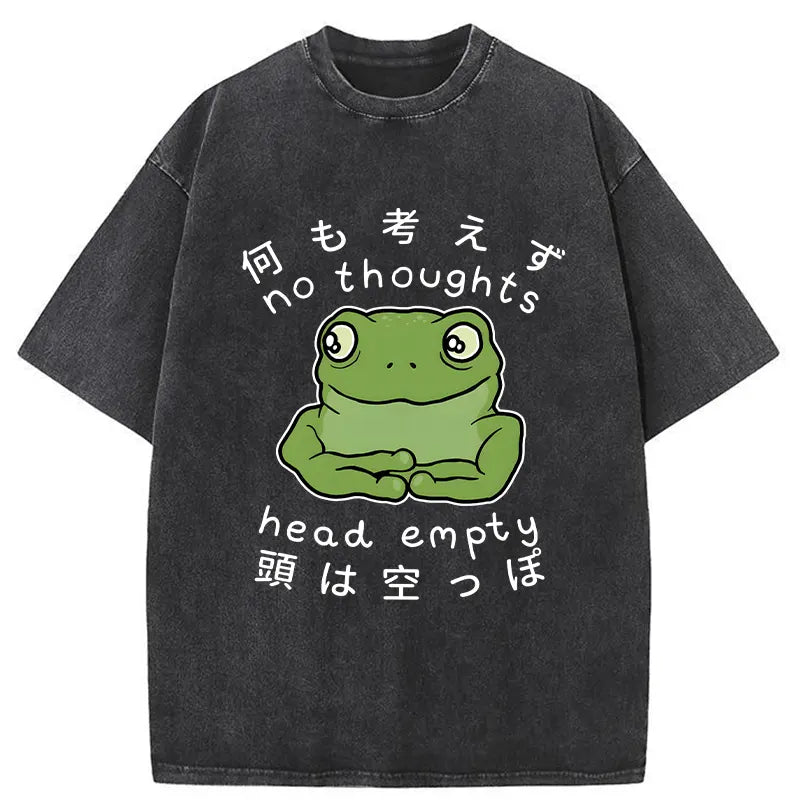 Head Empty Frog Washed Vintage T-Shirt