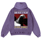 Pigeon Vintage Washed Cotton Back Art Hoodie