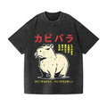 Capybara Vintage Wash Japanese Design T-Shirt