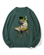 Frog Samurai Cotton Sweatshirt