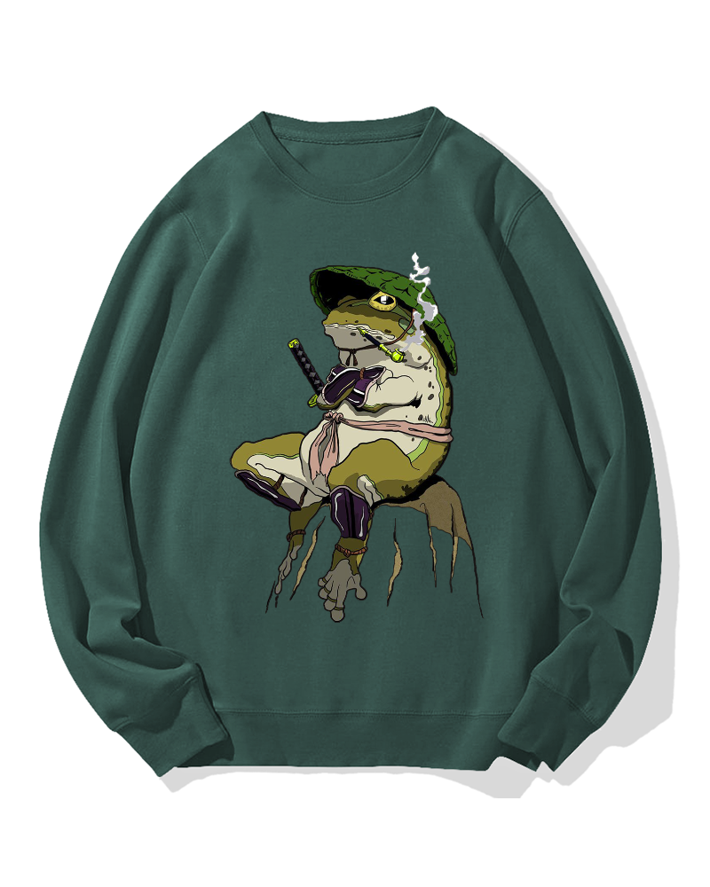Frog Samurai Cotton Sweatshirt