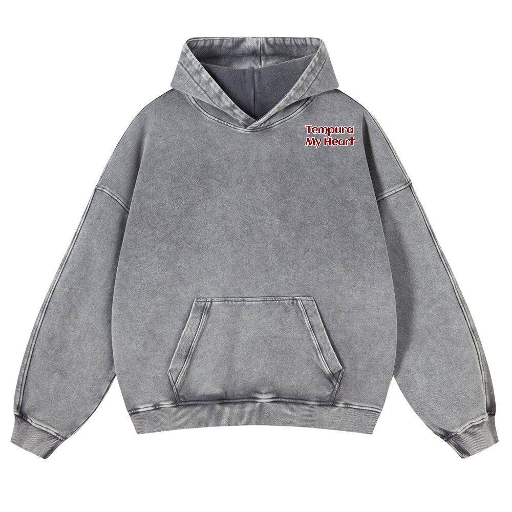 Tempura Shrimp Vintage Washed Cotton Back Art Hoodie