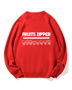 Fruits Zipper Cotton Sweatshirt