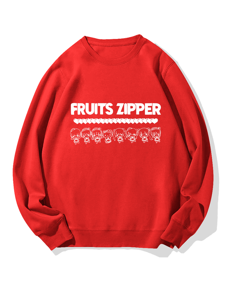 Fruits Zipper Cotton Sweatshirt