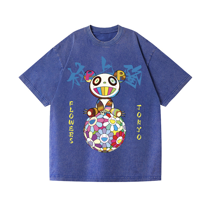 Japan Panda Vintage Wash Japanese Design T-Shirt