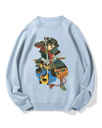 Dog vs Samurai Cotton Sweatshirt