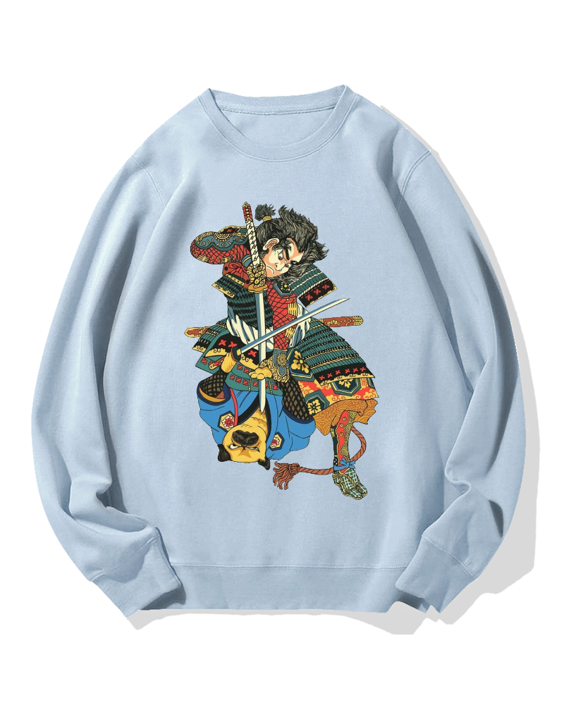 Dog vs Samurai Cotton Sweatshirt