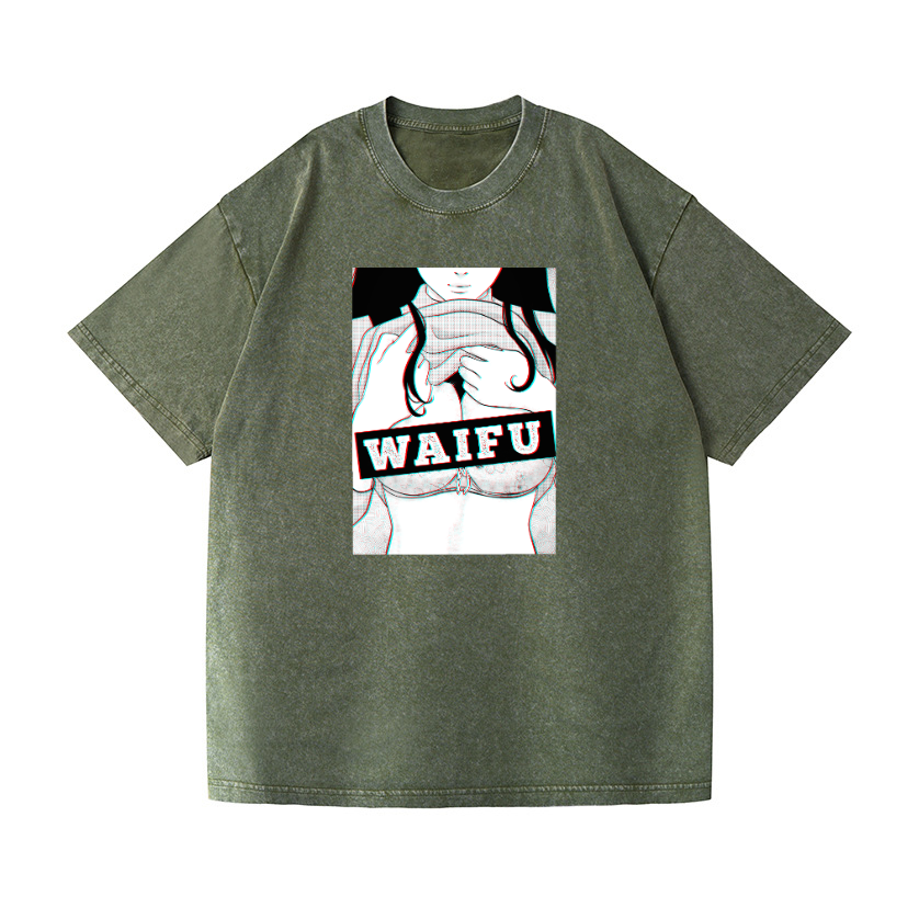 Waifu Vintage Wash Japanese Design T-Shirt