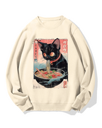 Ramen Cat Cotton Sweatshirt