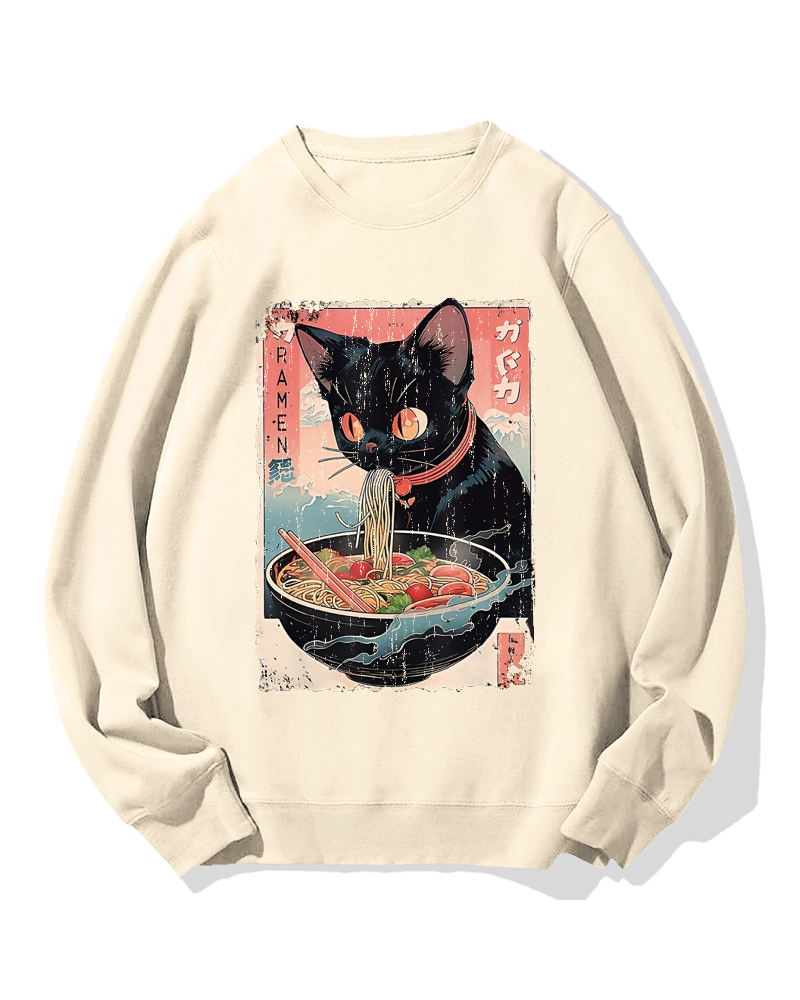 Ramen Cat Cotton Sweatshirt