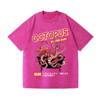 Bubble Bath Octopus Vintage Wash Japanese Design T-Shirt