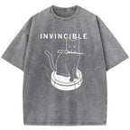 Invincible Cat Washed T-Shirt