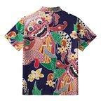 Japanese Demon Mask Button-up Shirt