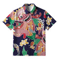 Japanese Demon Mask Button-up Shirt