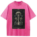 Mushroom Forest Vintage Tarot Washed T-Shirt