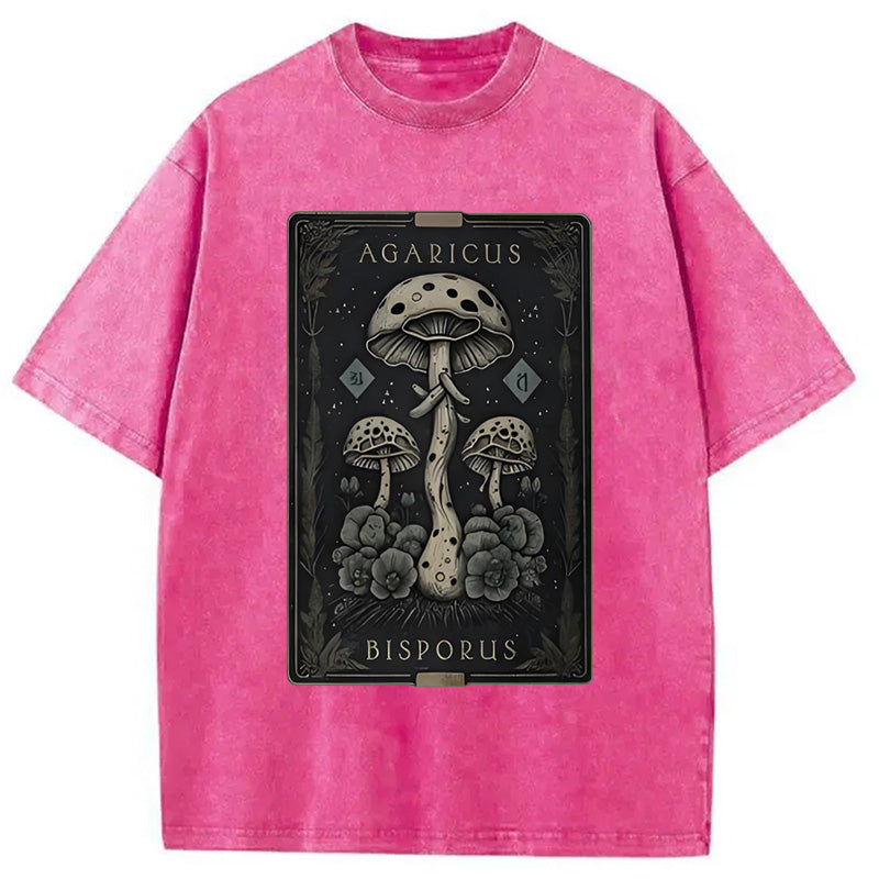 Mushroom Forest Vintage Tarot Washed T-Shirt