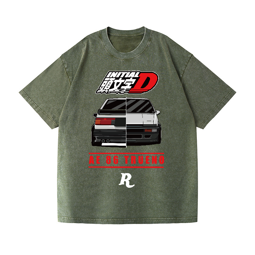 Initial D Vintage Wash Japanese Design T-Shirt