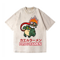Frog Ramen Vintage Wash Japanese Design T-Shirt