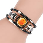 Japanese Anime Dragon Ball Peripheral Accessories Dragon Ball Hand-Woven Time Gem Cowhide Bracelet