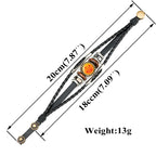 Japanese Anime Dragon Ball Peripheral Accessories Dragon Ball Hand-Woven Time Gem Cowhide Bracelet