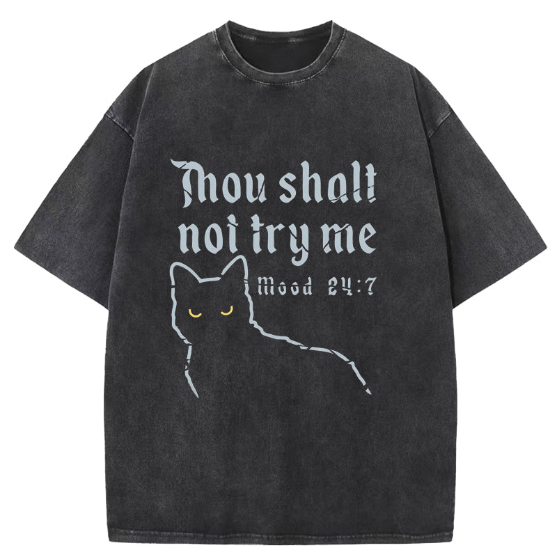 Thou Shalt Not Try Me Washed T-Shirt