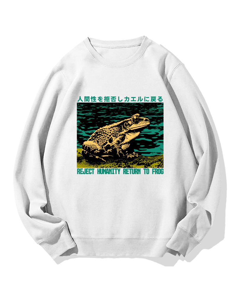 Refusing Humans To Return To Frog Cotton Sweatshirt