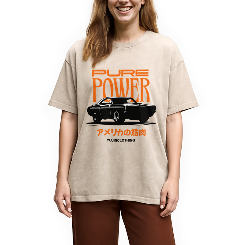 Pure Power Car Washed T-Shirt