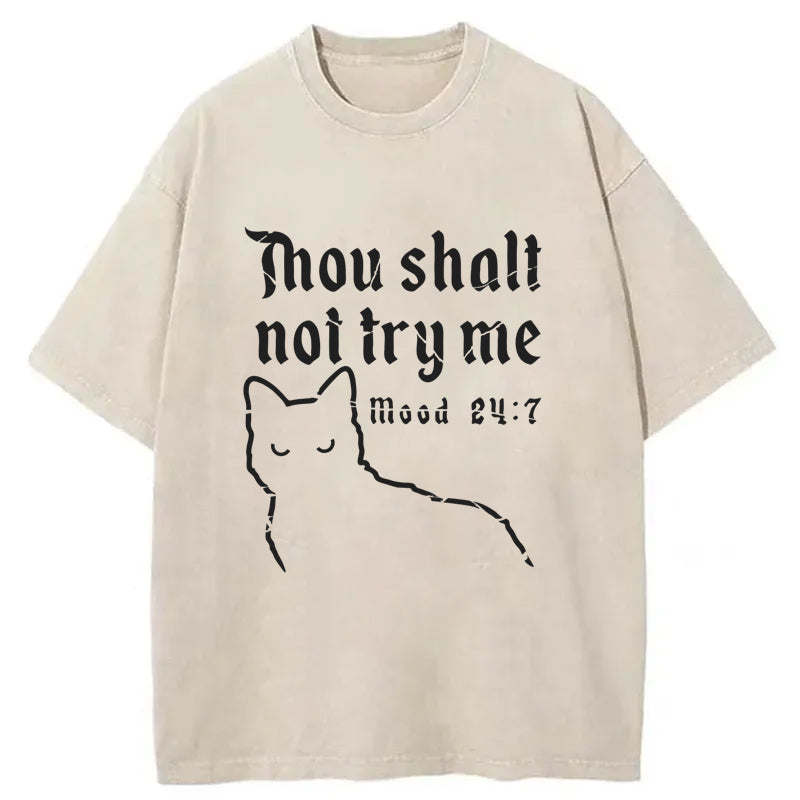 Thou Shalt Not Try Me Washed T-Shirt