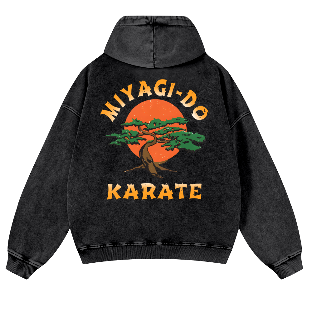 Miyag--do Karate Vintage Washed Cotton Back Art Hoodie