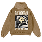 Skunk Vintage Washed Cotton Back Art Hoodie