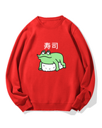 Frog Sushi Cotton Sweatshirt