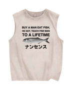 Funny To A Lifetime Vintage Distressed Washed Tank Top
