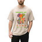 Colorful Mushrooms Japanese Art Washed T-Shirt