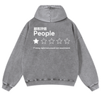 People Vintage Washed Cotton Back Art Hoodie