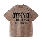 TOKYO SHINJUKU Vintage Wash Japanese Design T-Shirt